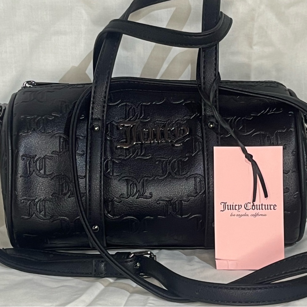 NWT Juicy Couture Black Mini Barrel Mini Bag - Picture 4 of 7